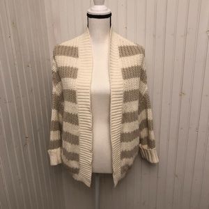 Express chunky striped sweater/cardigan
